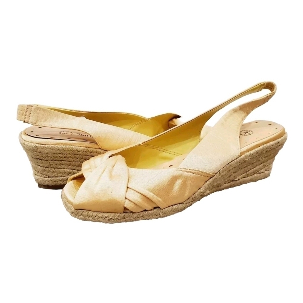 NEW Bella Vita Sangria Yellow Fabric Sandal